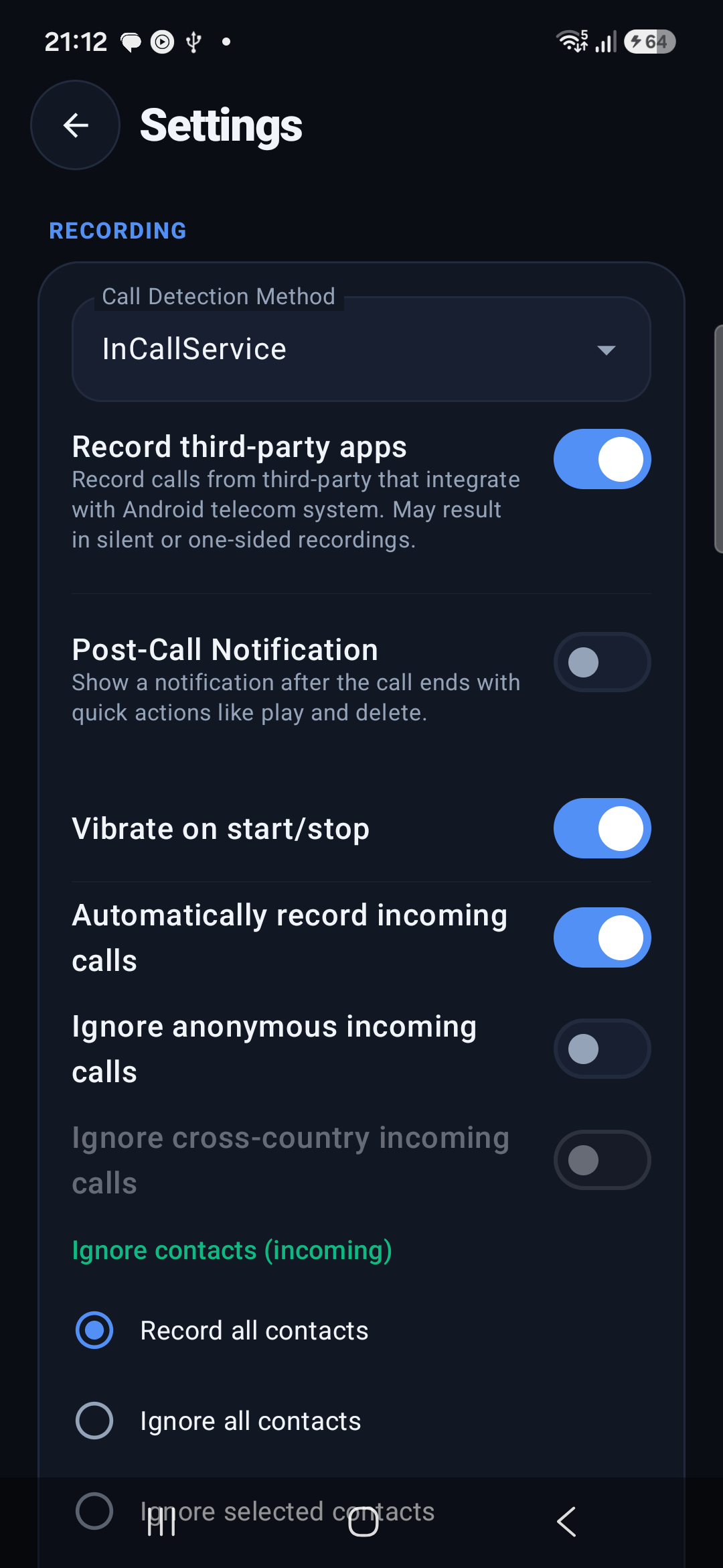 AVault Flowing Settings & Controls